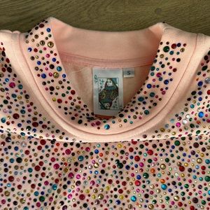 Queen of Sparkles Pink Rhinestones Top